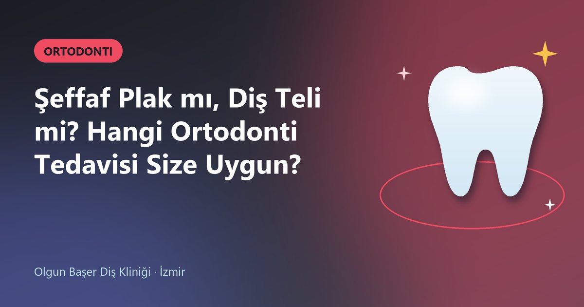 Şeffaf Plak mı, Diş Teli mi? Hangi Ortodonti Tedavisi Size Uygun? – Olgun Başer Diş blog kapak görseli